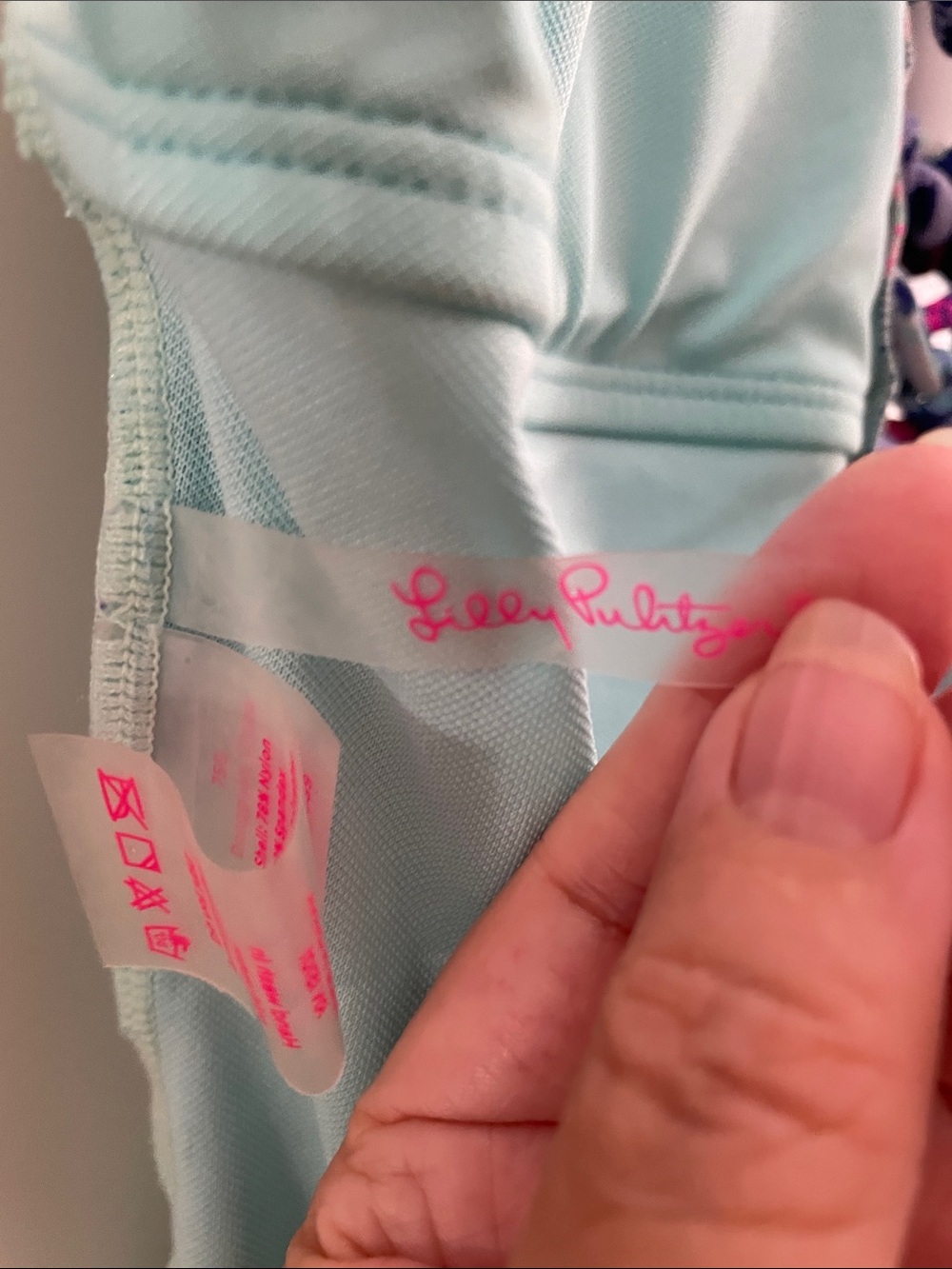 LILLY PULITZER Isle Navy Floral Lace-Up One-Piece Swimsuit 10 EUC - Picture 7 of 8